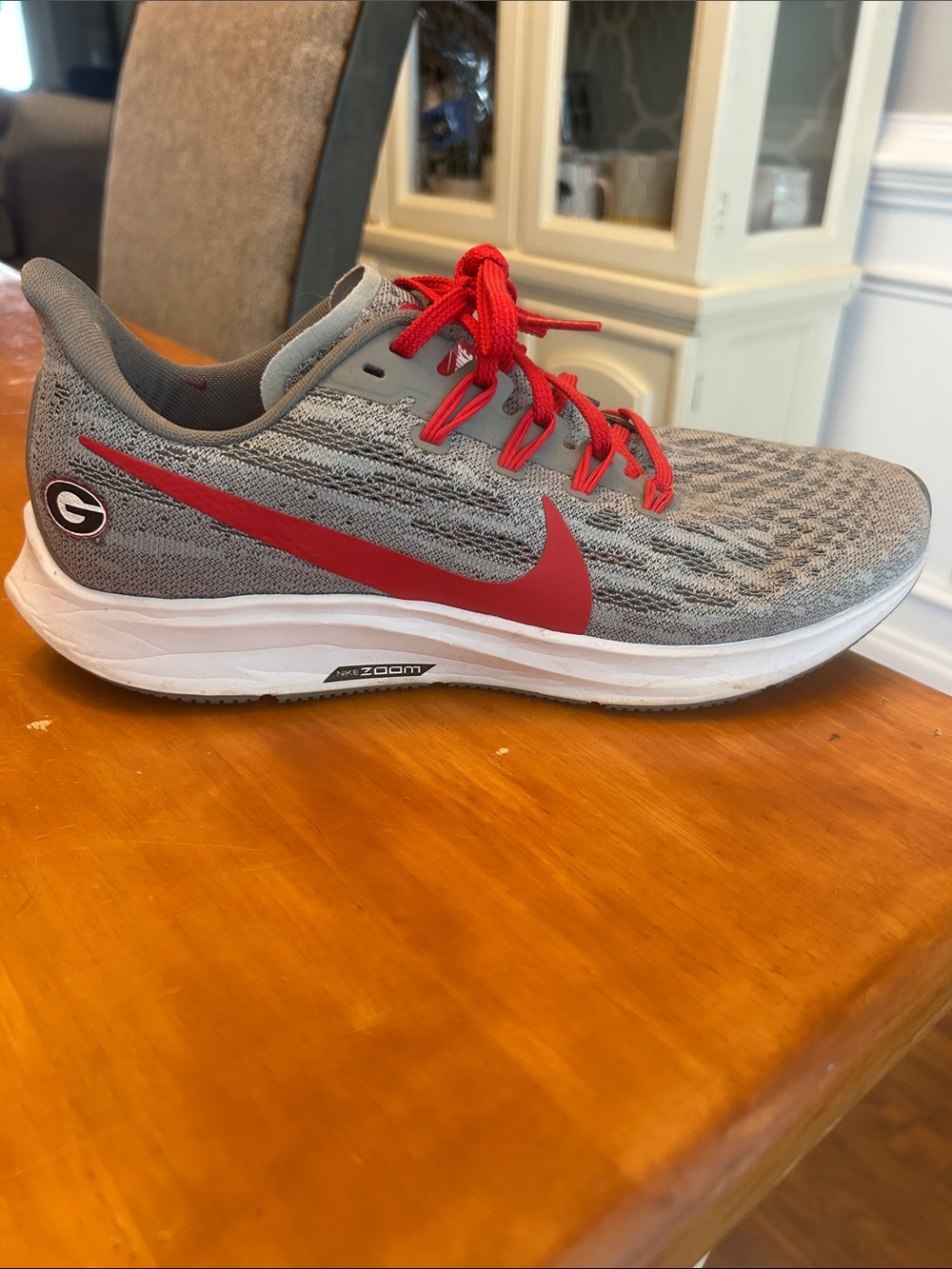 Nike Grey Knit Running Shoe with UGA logo
